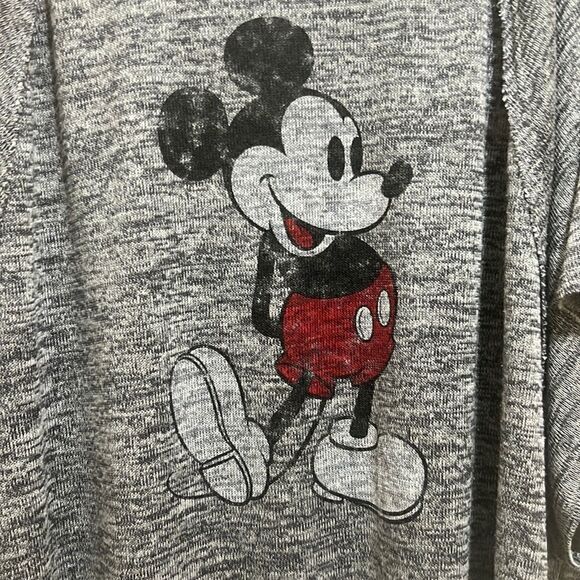 Disney Micky Mouse top batwing graphics gray black red short sleeve 2X - Picture 3 of 7
